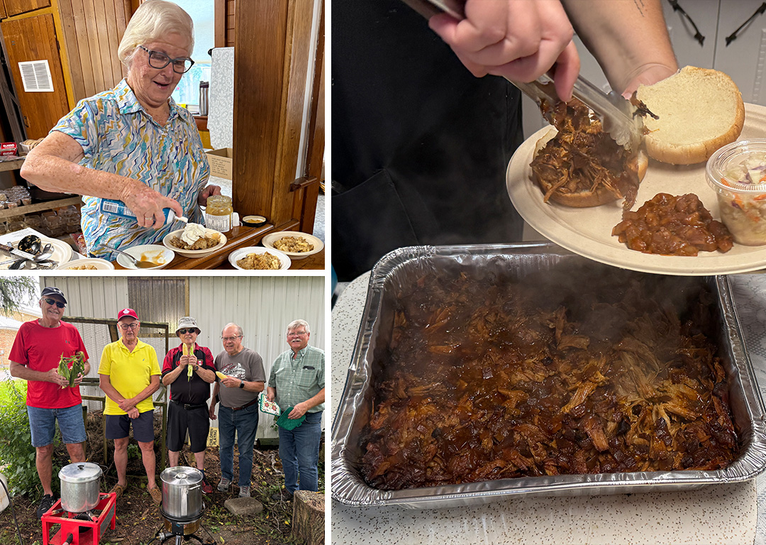 corn roast collage